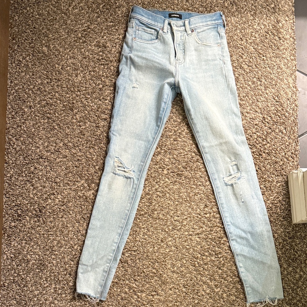Express Light Blue Skinny Jeans